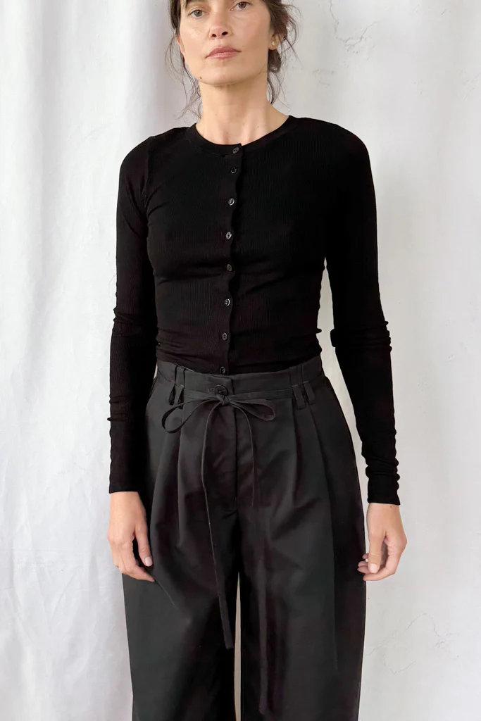 Silk Rib Essential Cardigan - Image 5