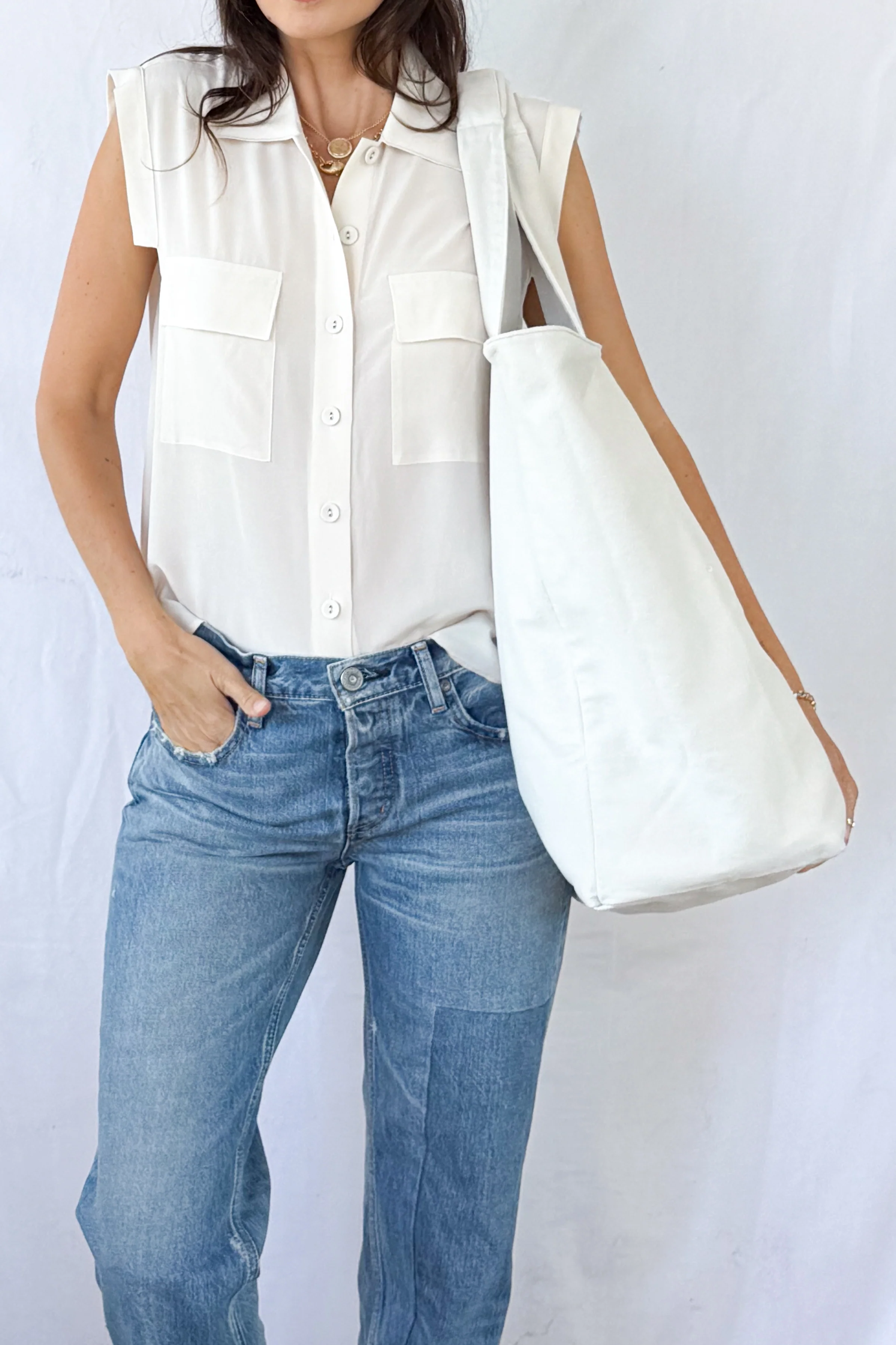 Washed Greige Tote Bag - Image 2